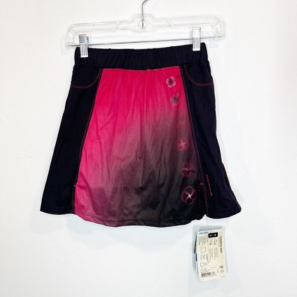 NWT Pearl Izumi Symphony Skort Skirt Cycling Riding Black red Shorts Size S